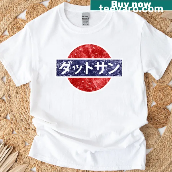 Vintage Datsun car graphic on a T-shirt