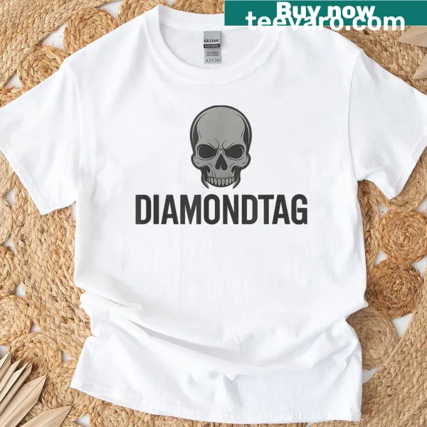 Diamondtag premium logo on a stylish t-shirt