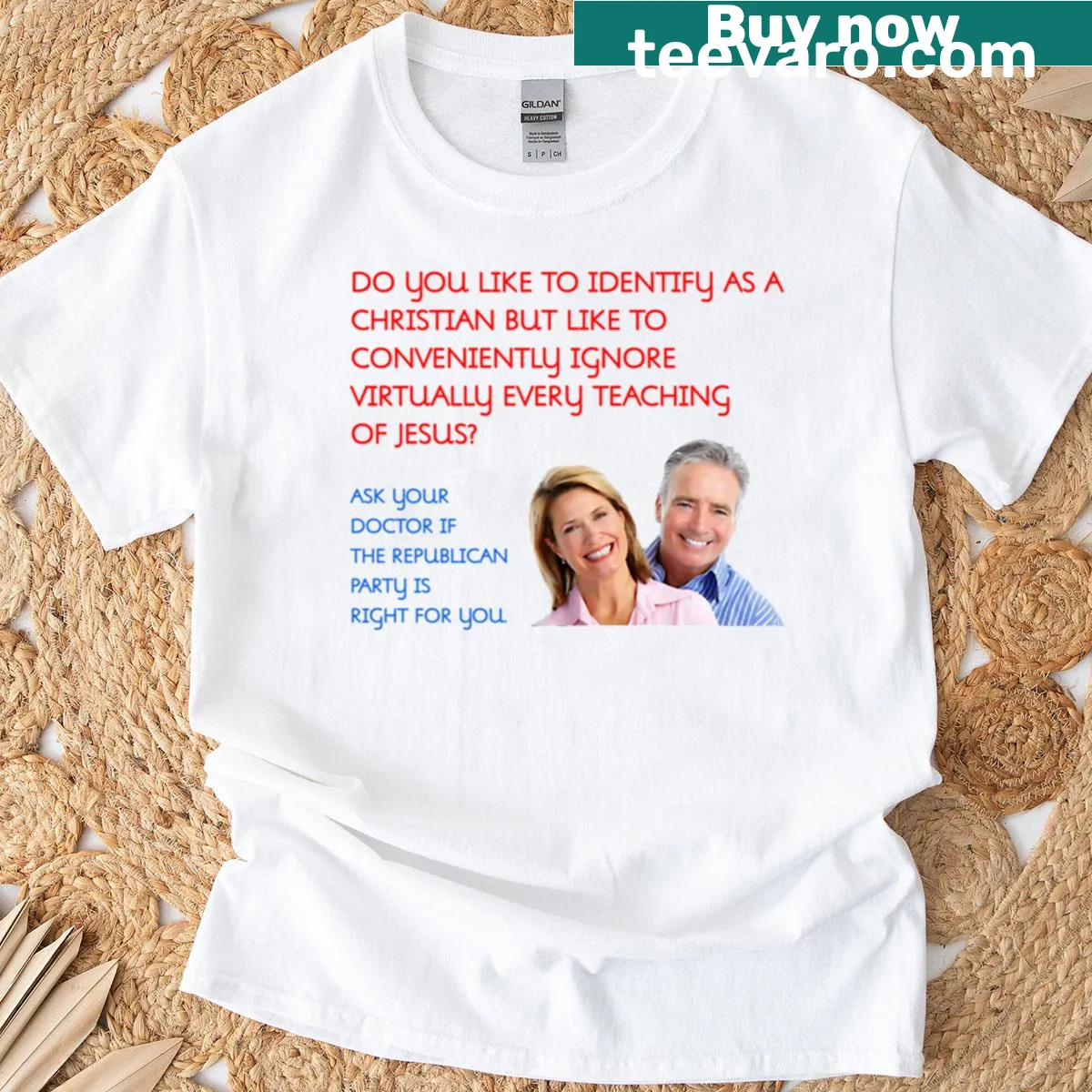 Inspirational T-shirt with message about Christian identity — on a men's t-shirt