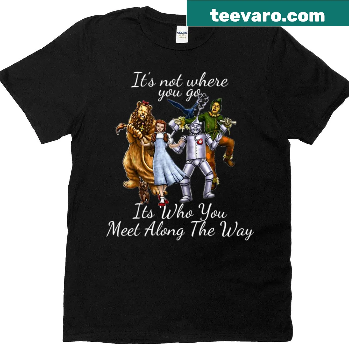 Vintage t-shirt with quote about life's journey and connections — on a men's t-shirt