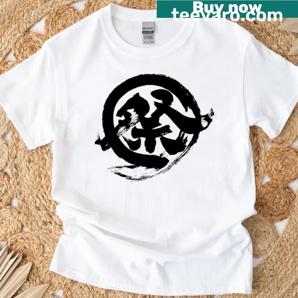 Oversized T-shirt with minimalist festival-themed graphic