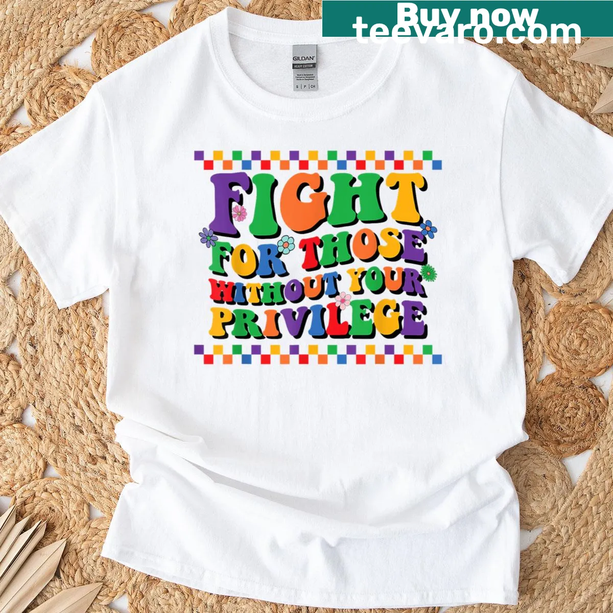 Autism awareness T-shirt featuring a groovy flower design — on a men's t-shirt