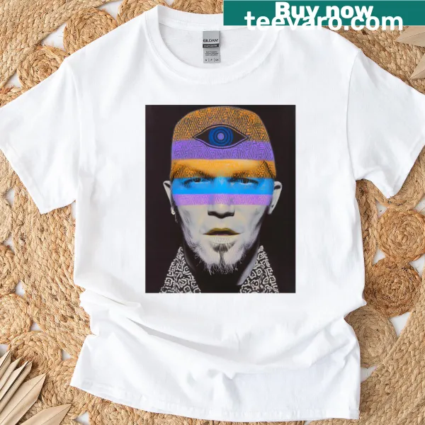 Oversized T-shirt with patterned design inspired by Fred Durst