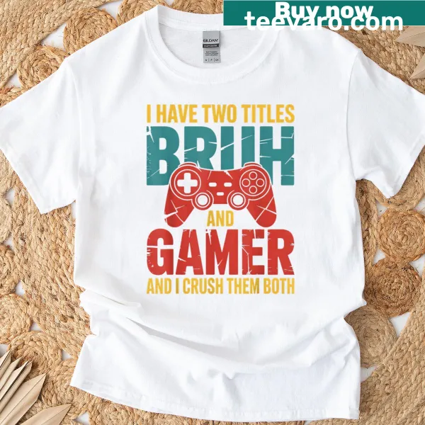 Vintage gaming T-shirt with a funny design perfect for gamers