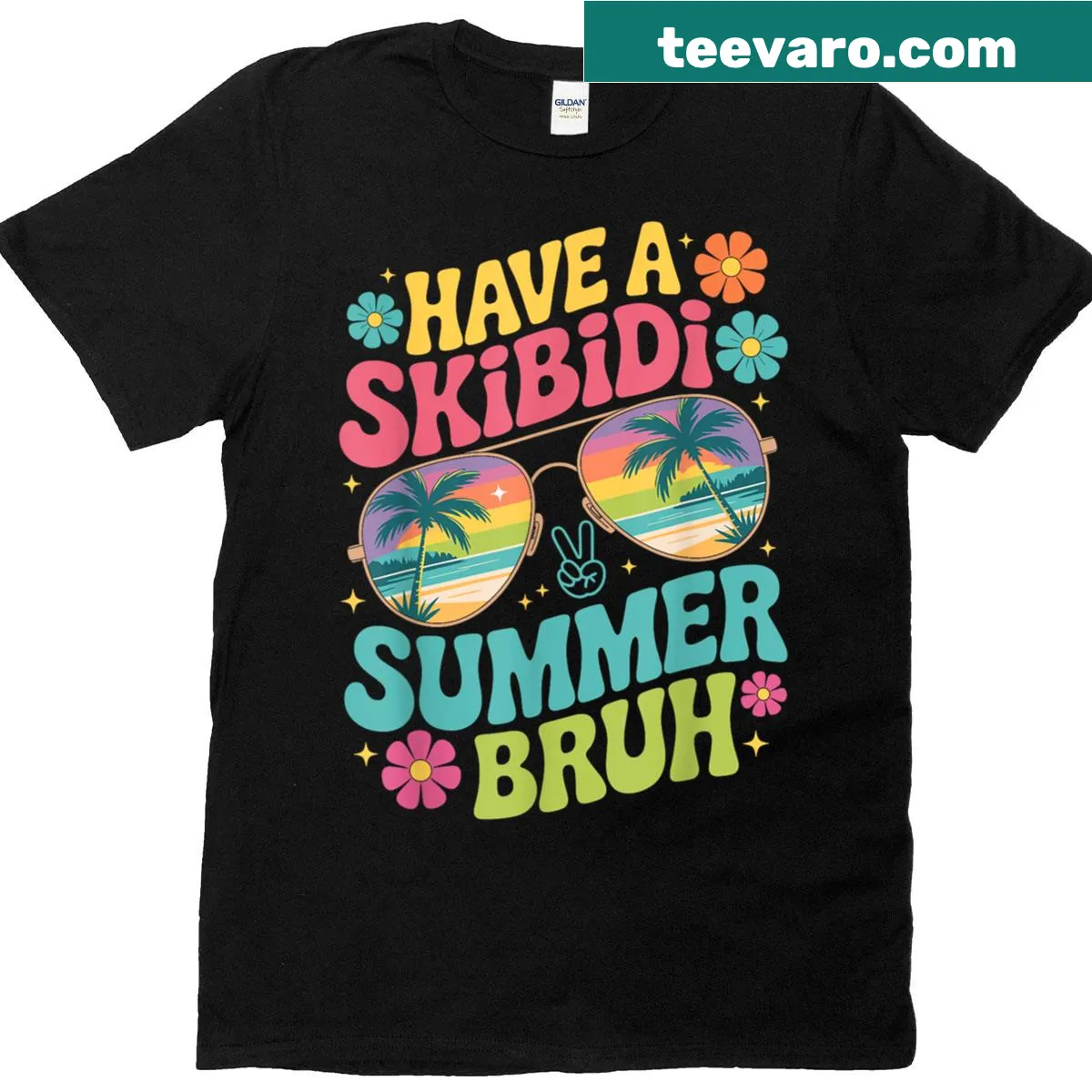 Text-based design featuring 'Have A Skibidi Summer Bruh' — on a men's t-shirt