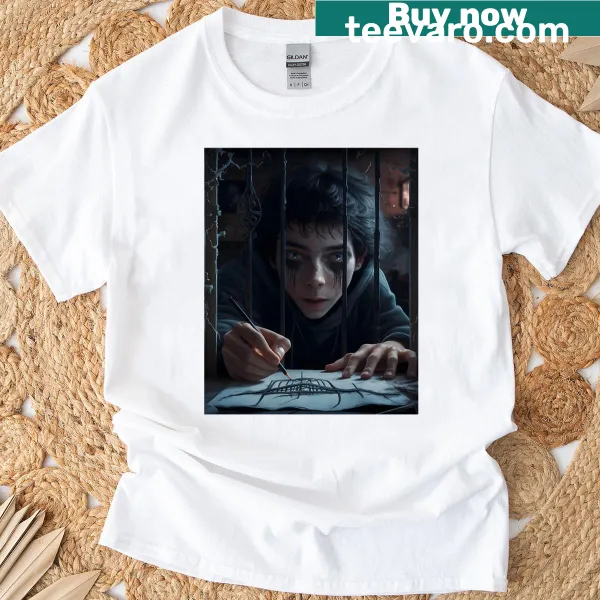 Mysterious illustration of Gate Of Shadows on a t-shirt