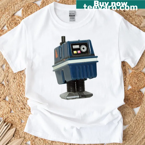 T-shirt featuring a playful illustration of a Gonk Droid