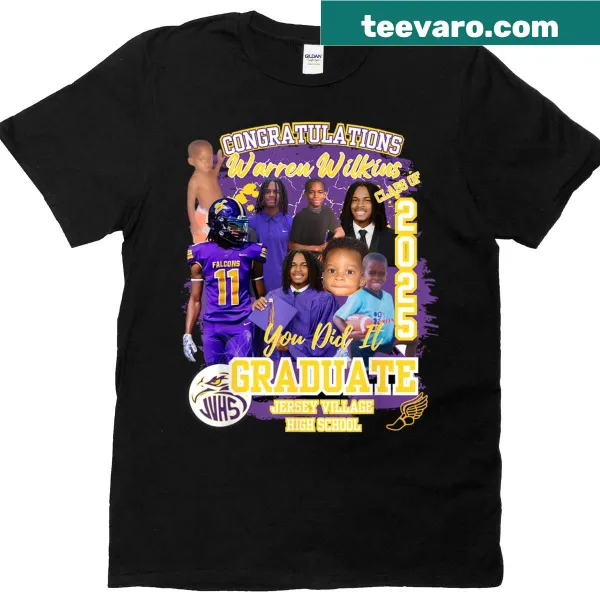 Classic graduation T-shirt featuring celebratory text