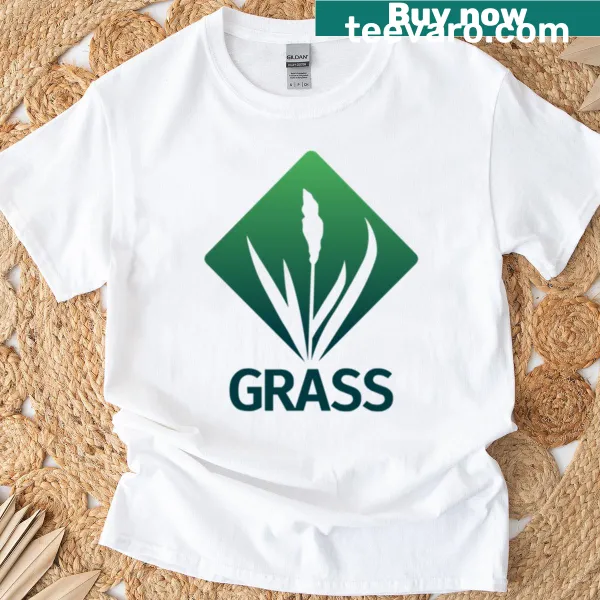 Gradient logo T-shirt in shades of green with nature-inspired design