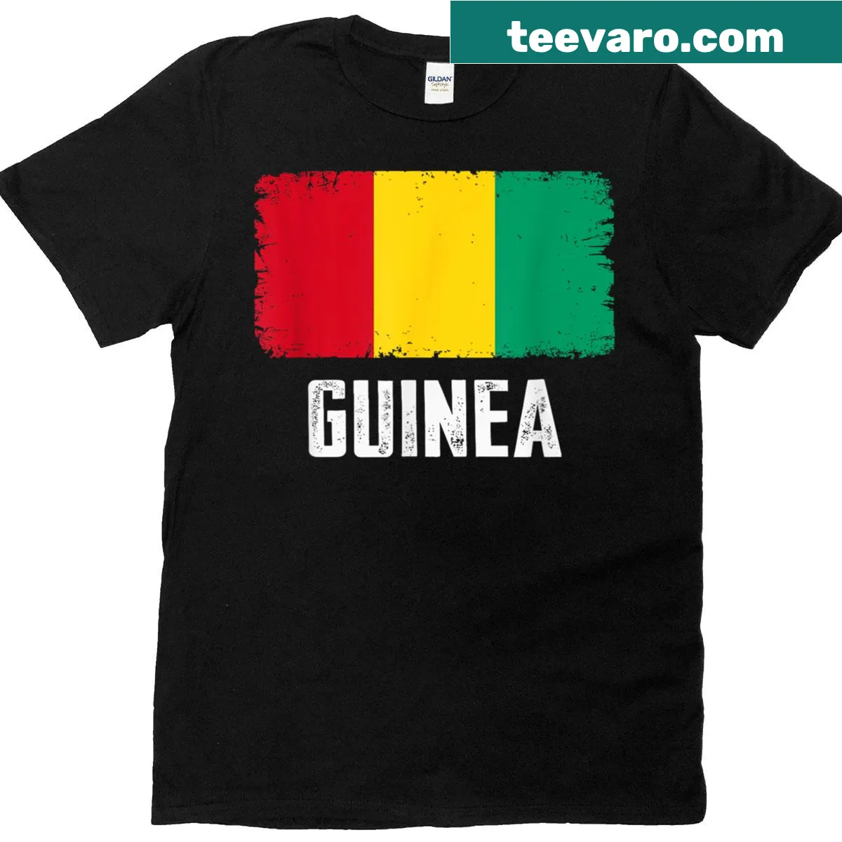 Guinea flag t-shirt for National Day celebration — on a men's t-shirt