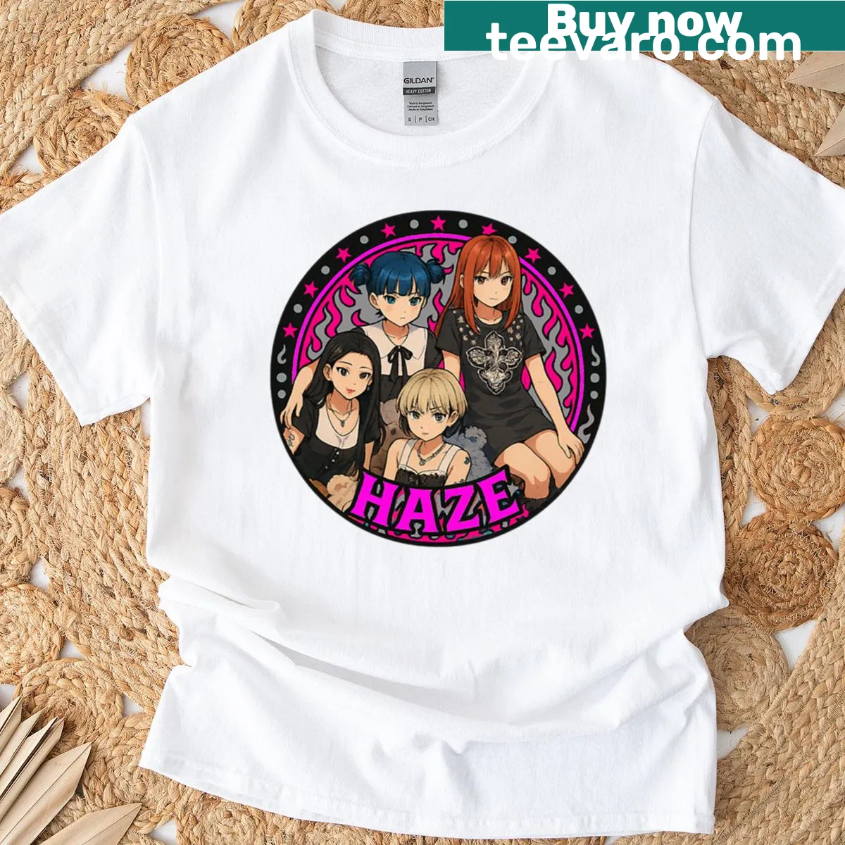 Superfan t-shirt featuring bold Haze graphic — on a men's t-shirt