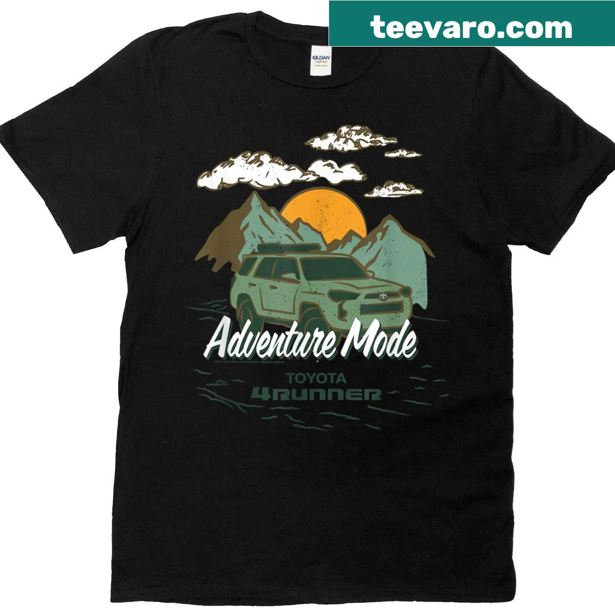 Vintage distressed T-shirt featuring an iconic 4 Runner logo — on a men's t-shirt