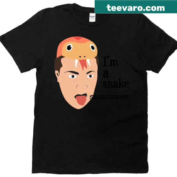 T-shirt with the phrase 'I'm A Snake' in bold typography