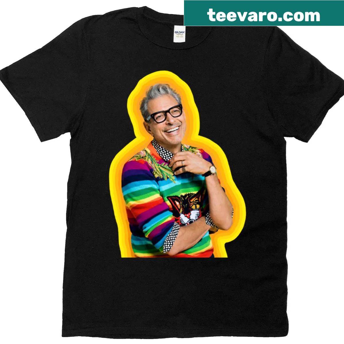 T-shirt with the phrase 'Jeff Goldblum Of Happiness' — on a men's t-shirt