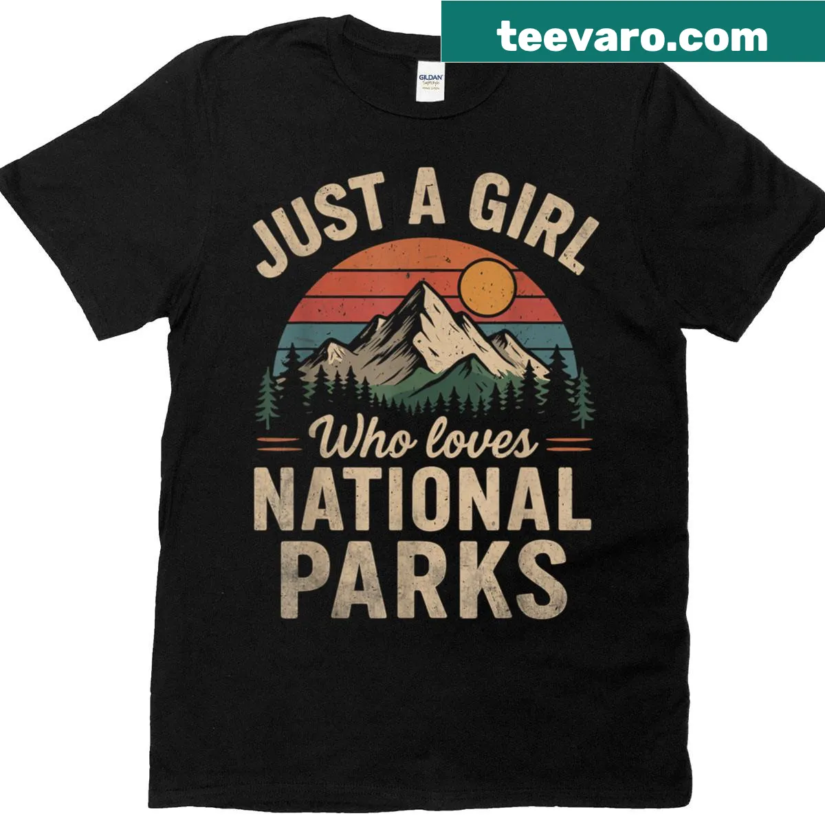 Vintage retro t-shirt celebrating a love for national parks — on a men's t-shirt