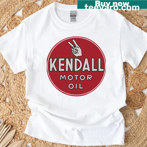 Vintage motor oil sign t-shirt with a retro graphic design.