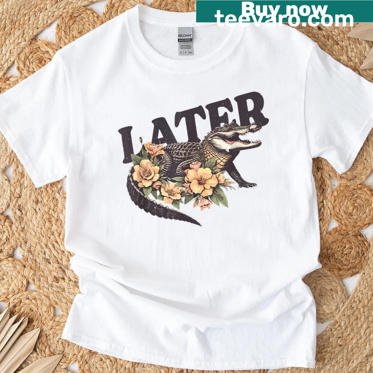 Vintage Later Gator graphic with alligator on Mom T-shirt — on a men's t-shirt