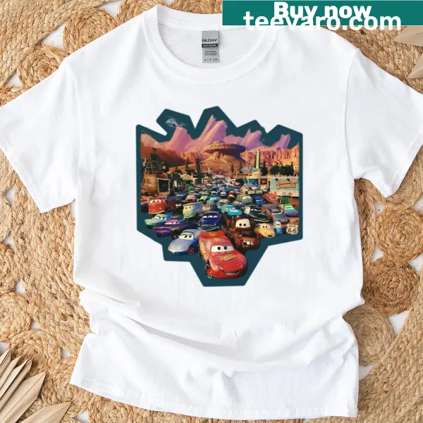 Oversized Lightning McQueen t-shirt featuring a cartoon design