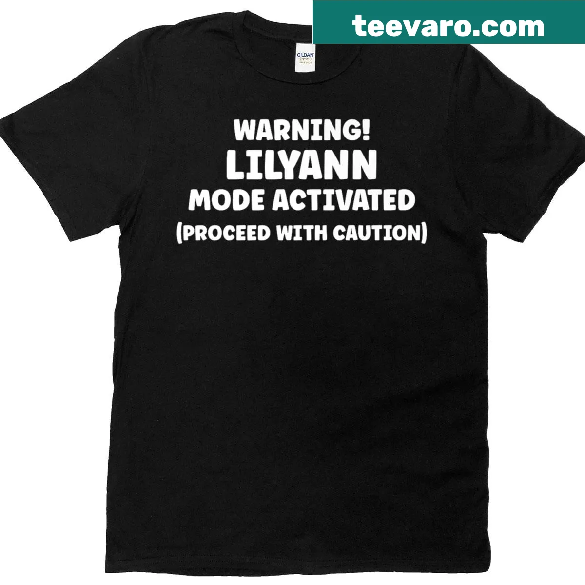 Personalized t-shirt featuring the name 'Lilyann' — on a men's t-shirt