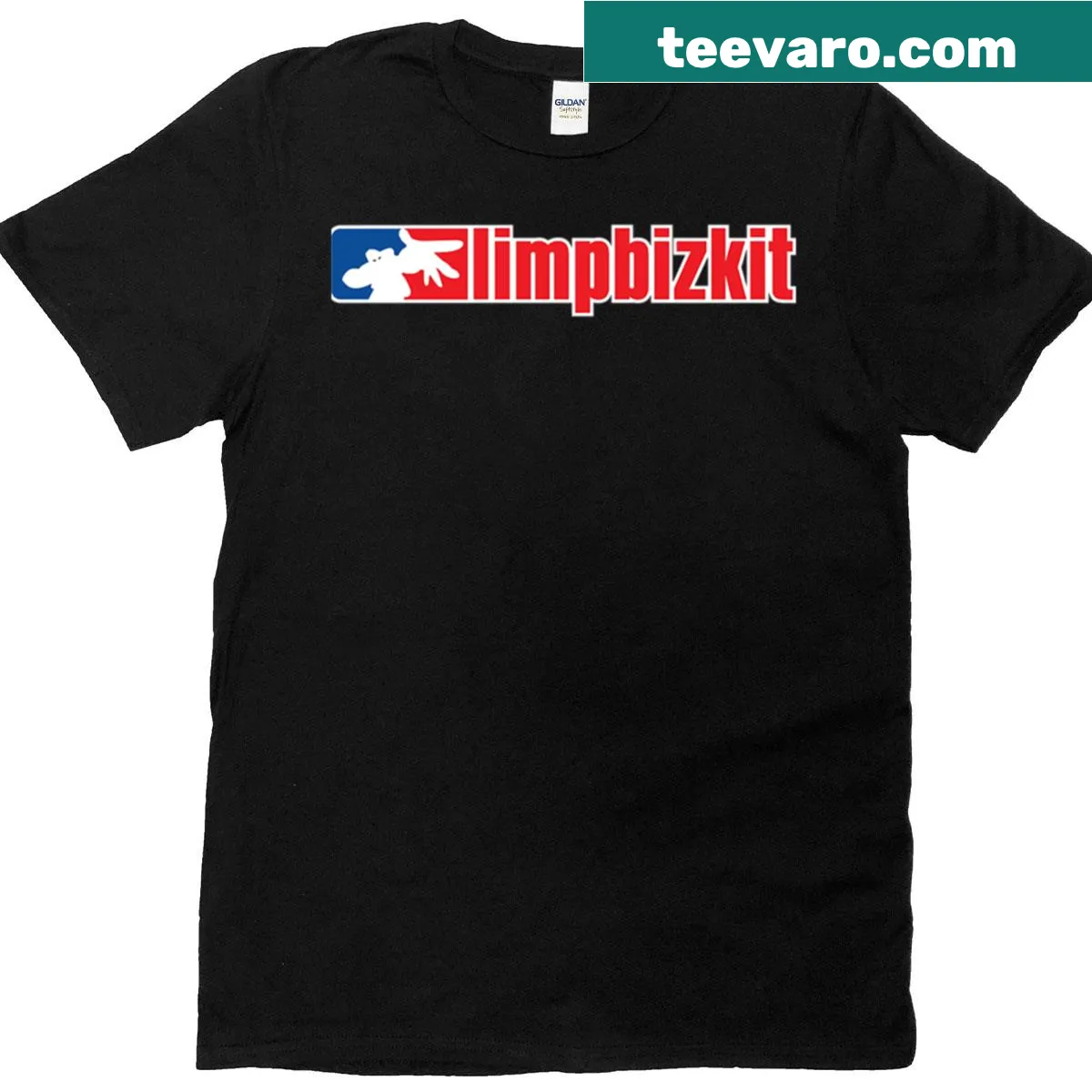 Bold Limp Bizkit Rapcore logo printed on a t-shirt — on a men's t-shirt