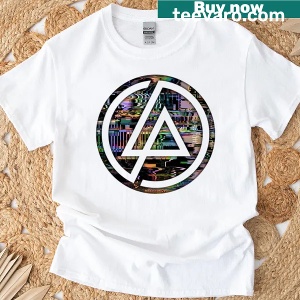 Old-school Linkin Park logo t-shirt with glitch design