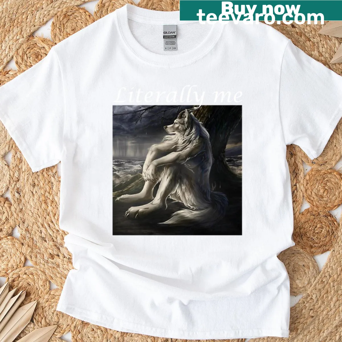 Typography design of Literally Me on a casual T-shirt — on a men's t-shirt