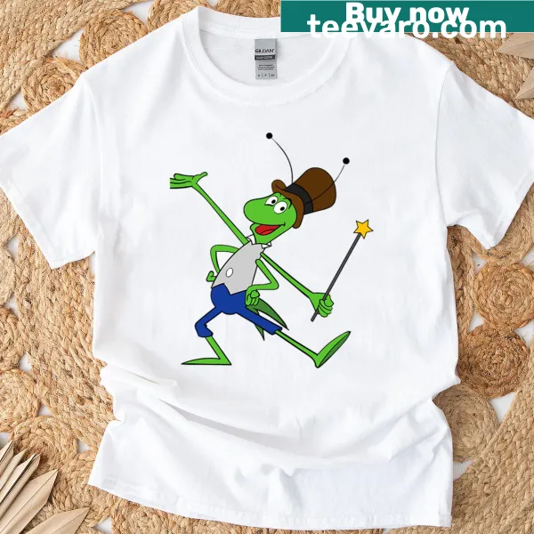 Vintage cartoon T-shirt featuring Maya the Bee and Grasshopper in a fun scene