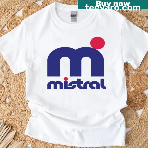 Minimalist T-shirt featuring the Mistral logo