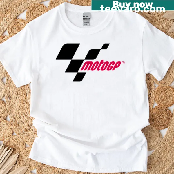 Moto GP logo displayed on a casual T-shirt