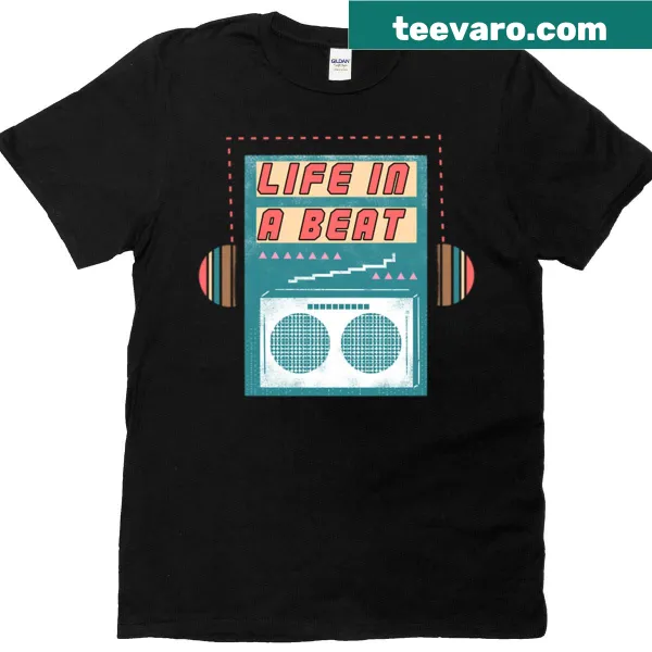 Oversized Music Is Life t-shirt celebrating the love of music