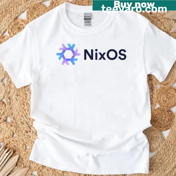 Minimalist Nixos logo T-shirt for tech enthusiasts