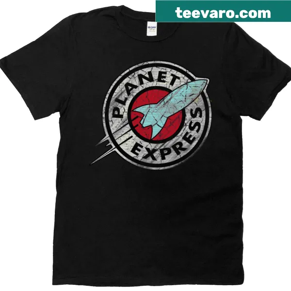 Vintage T-shirt featuring the Planet Express logo from sci-fi series