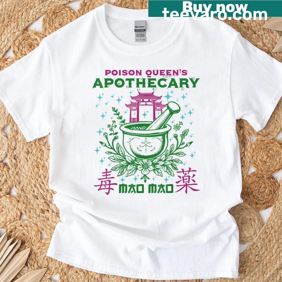 Cute anime poison queen graphic on a kawaii-themed T-shirt — on a men's t-shirt