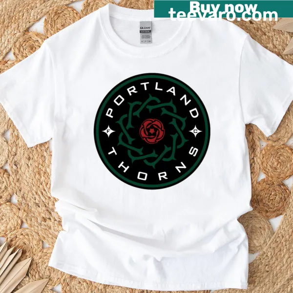 Vintage-style Portland Thorns FC logo graphic t-shirt