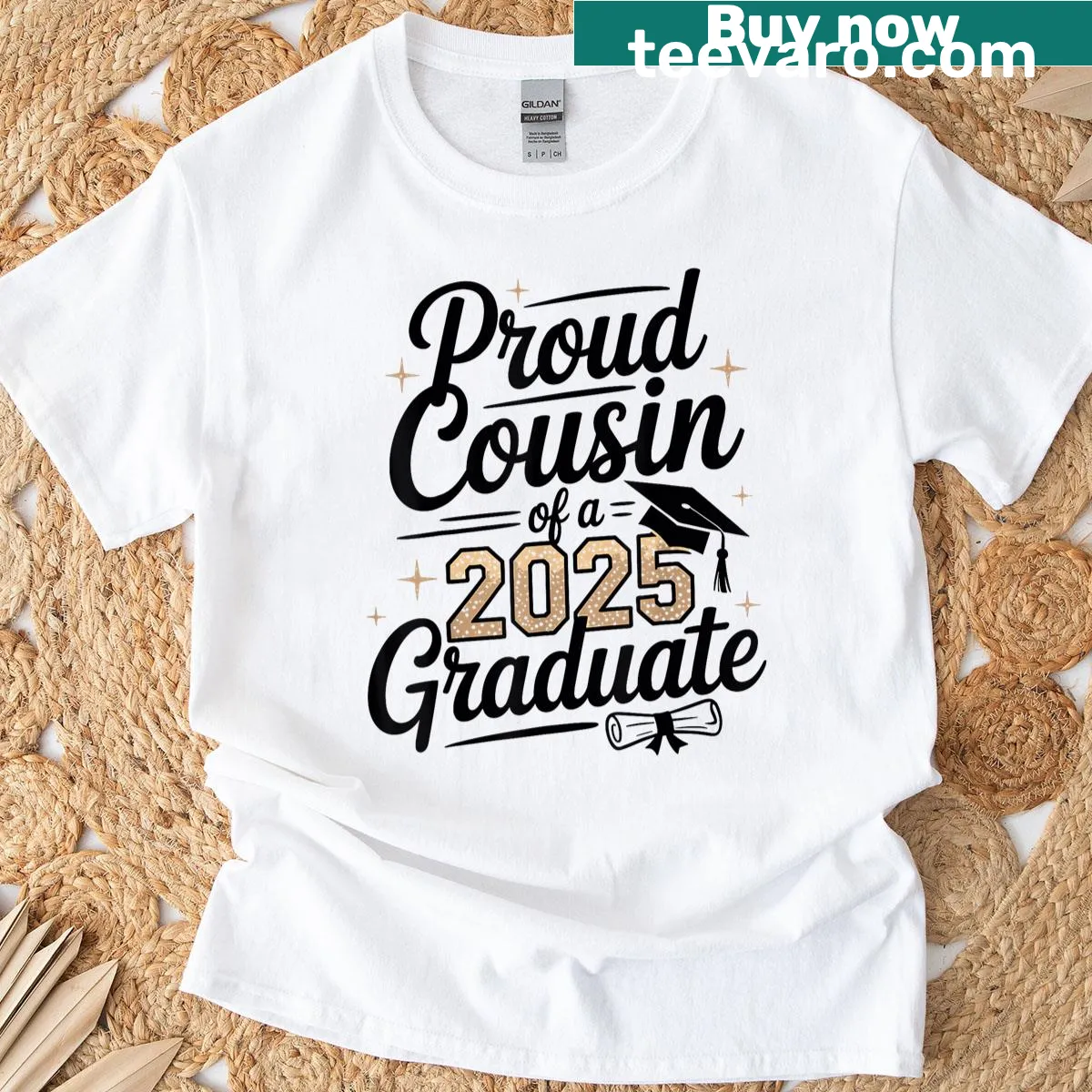 Proud Cousin Of A 2025 Graduate T-shirt — on a men's t-shirt