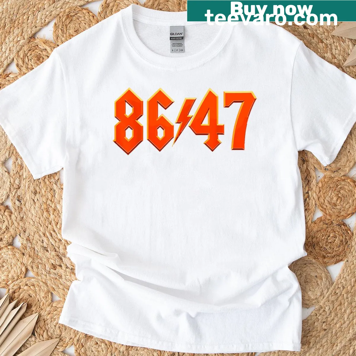 Retro 80s style oversized T-shirt with sarcastic graphic design — on a men's t-shirt