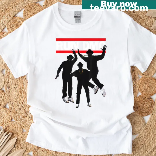 Run DMC Jump logo t-shirt with bold typography design