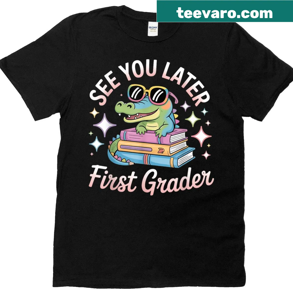 T-shirt with playful graphic celebrating the end of school for first graders — on a men's t-shirt