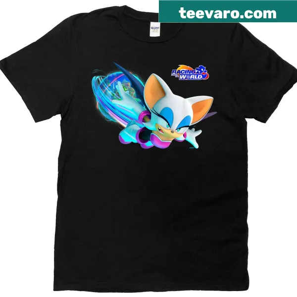 Sonic the Hedgehog T-shirt featuring Racing Around The World design
