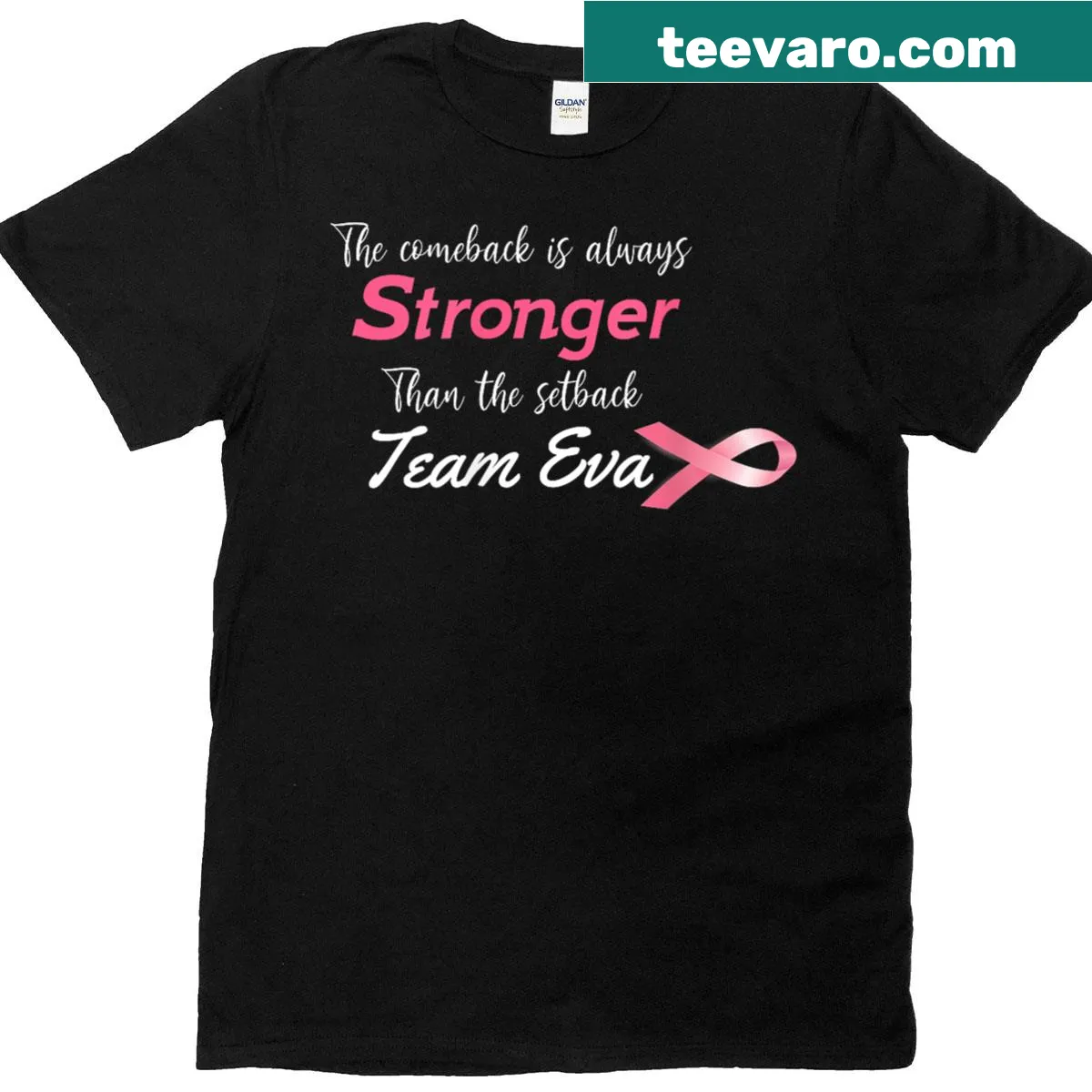 Team Eva graphic t-shirt celebrating teamwork and unity — on a men's t-shirt