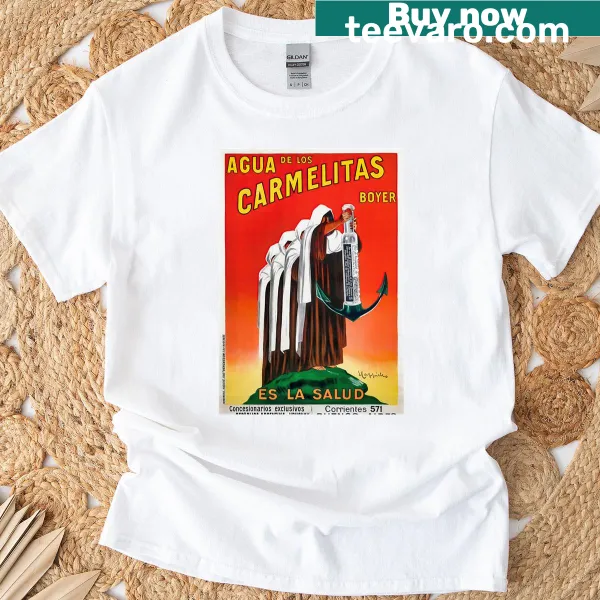 Vintage-style T-shirt honoring Agua De Los Carmelitas