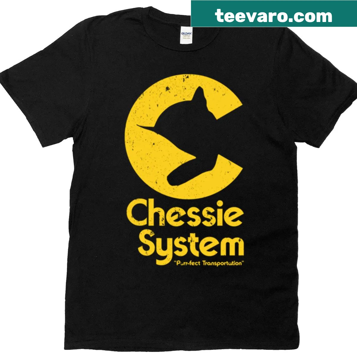 T-shirt with The Chessie System logo — on a men's t-shirt