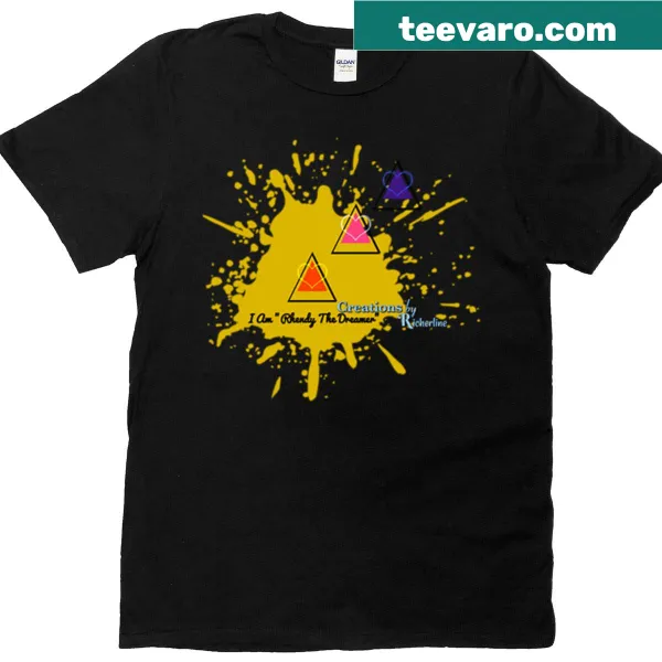 Graphic t-shirt featuring three interlocking triangles representing love