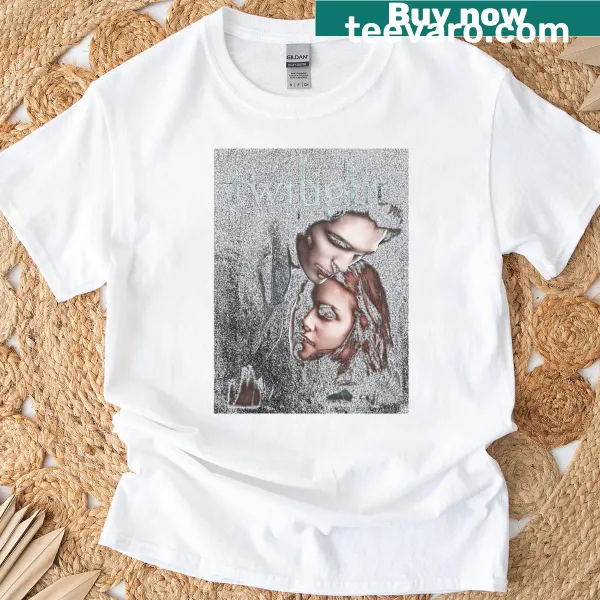 Vintage-inspired twilight-themed abstract T-shirt