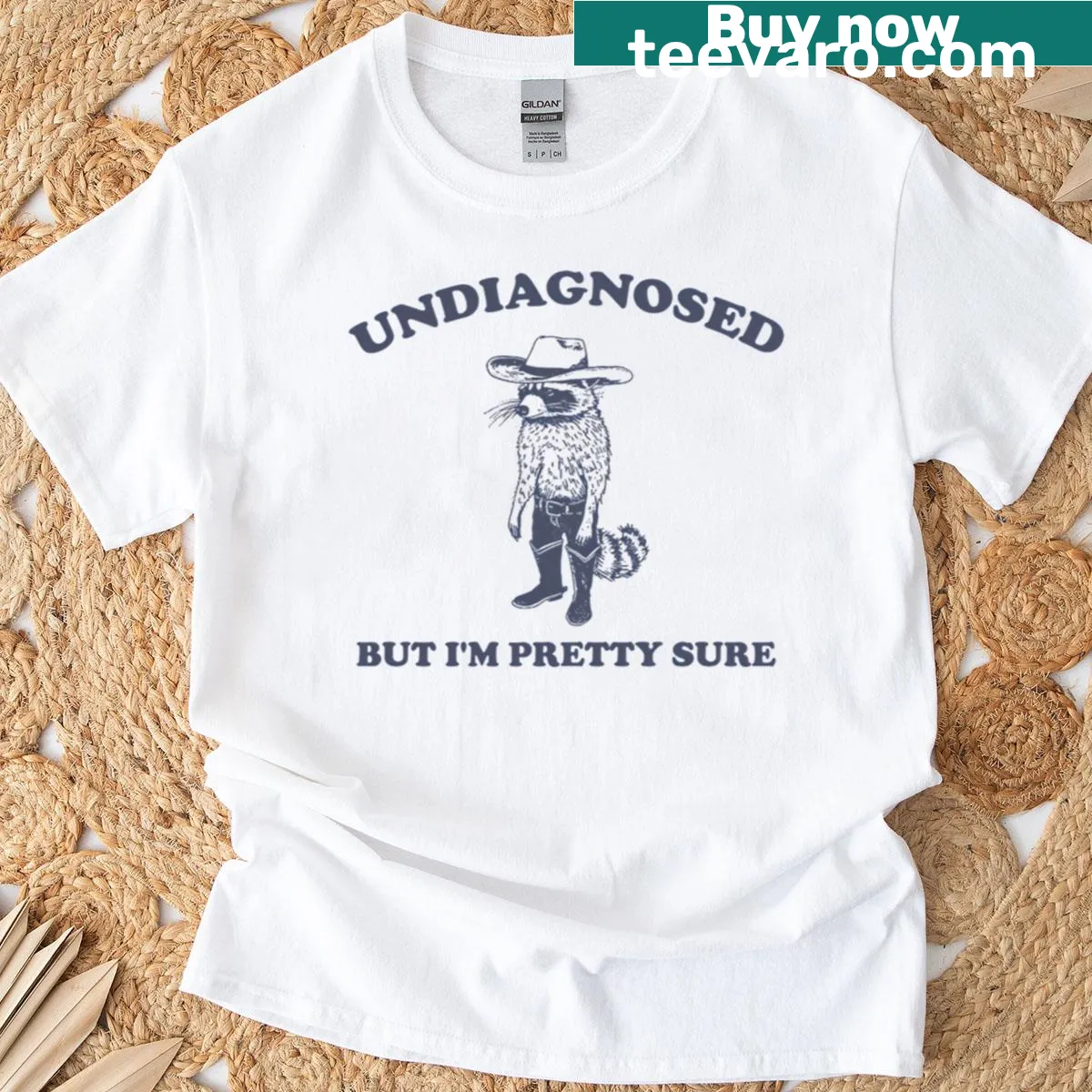 Vintage cartoon graphic T-shirt with humorous text — on a men's t-shirt