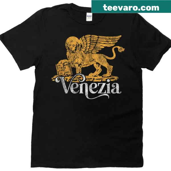 Vintage T-shirt featuring Venice Winged Lion logo