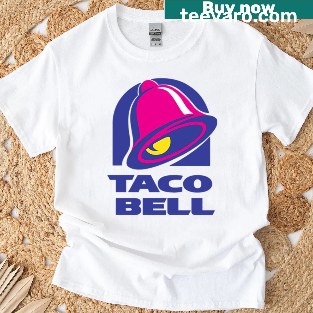Vintage Taco Bell t-shirt featuring the iconic logo — on a men's t-shirt