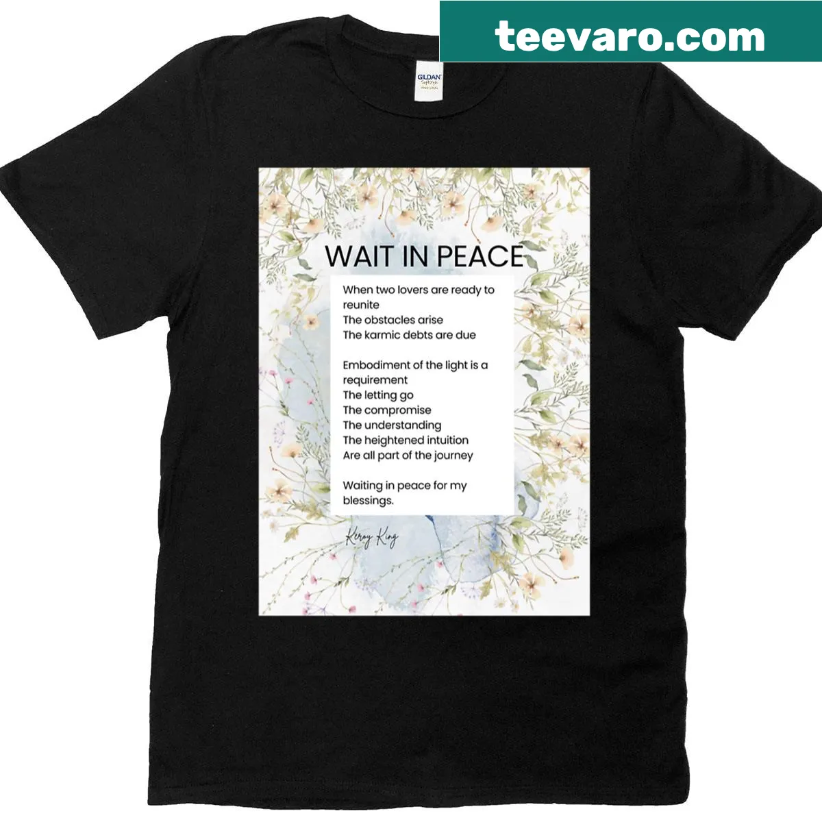 Vintage t-shirt featuring a love poem design — on a men's t-shirt