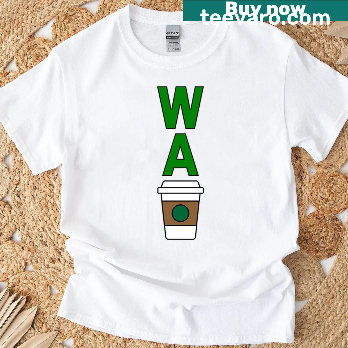 Graphic T-shirt celebrating the beauty of Washington State — on a men's t-shirt