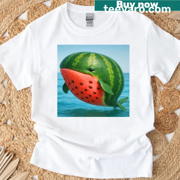 Whale illustration on a graphic tee representing ocean life